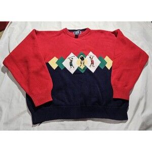 Sutter and Grant Coogi Style Cosby Sweater Men's Size Large 100% Cotton 90s Y2k